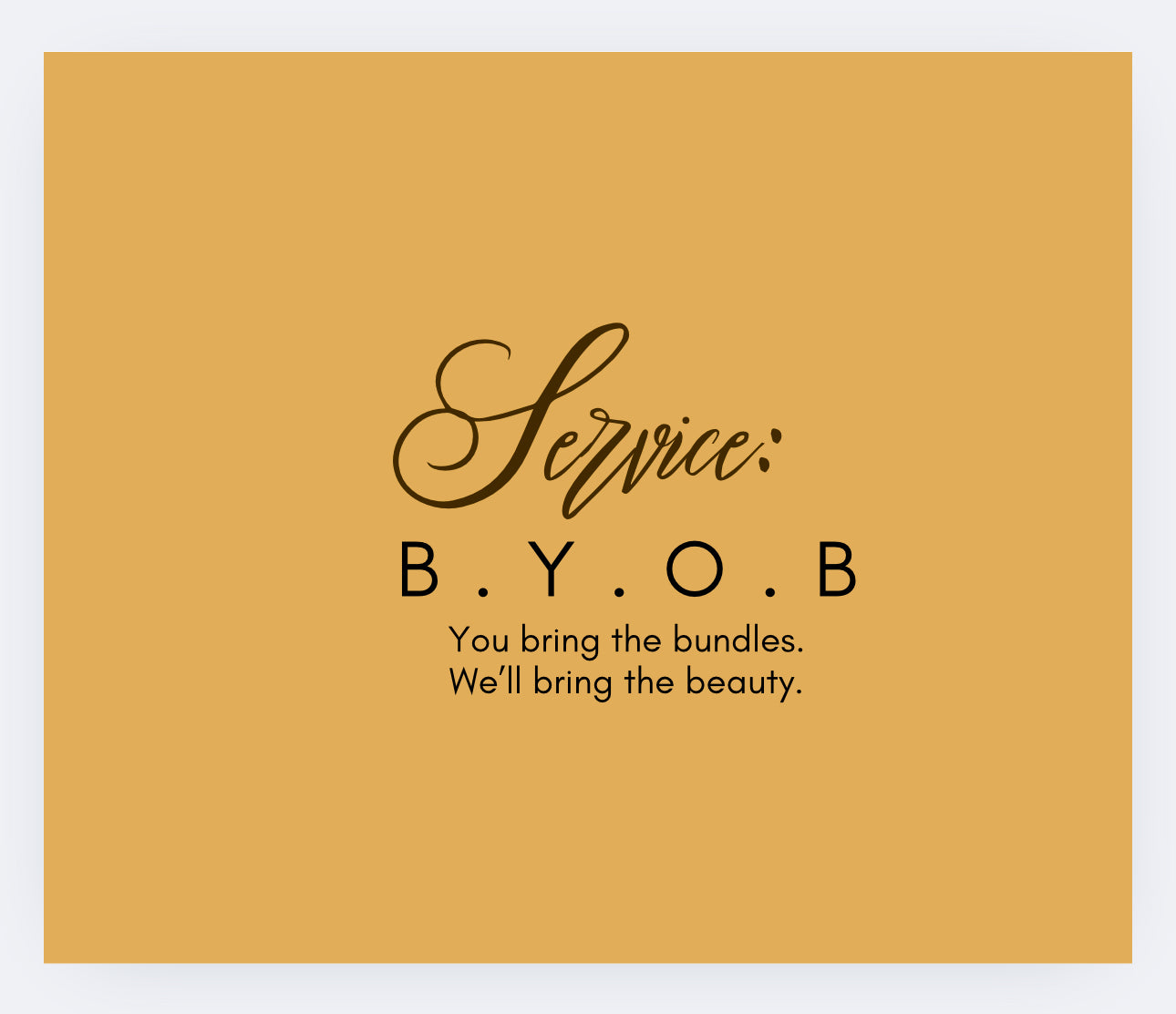 Bring Your Own Bundles